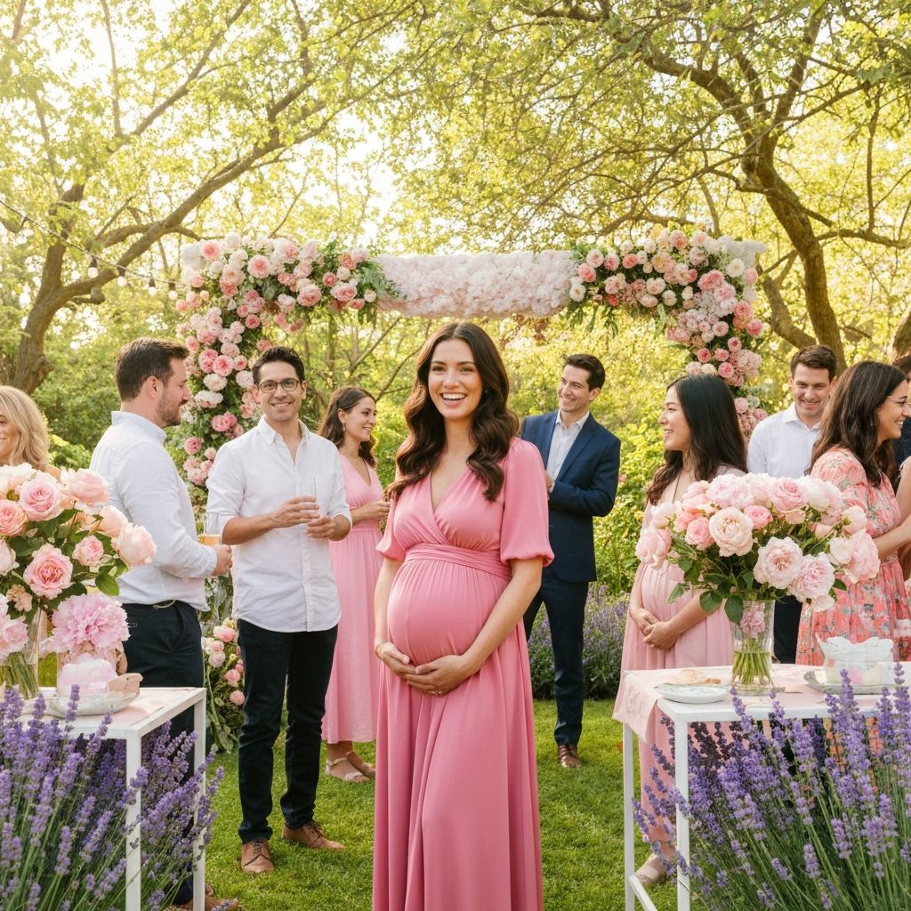 Sarah's Baby Shower in The Rose Garden Dress